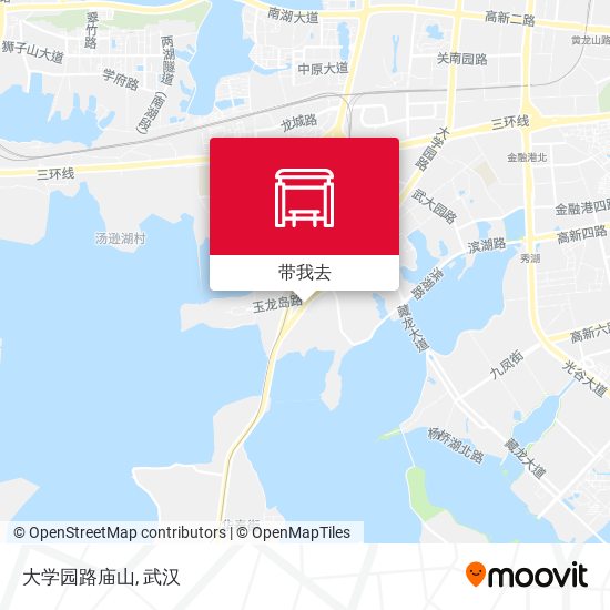 大学园路庙山地图