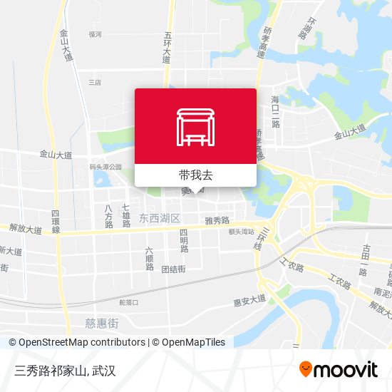 三秀路祁家山地图