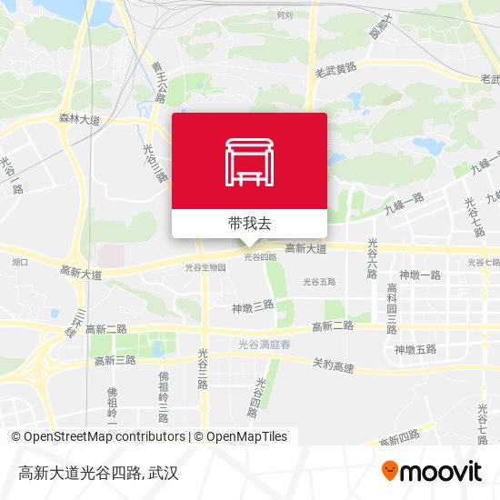 高新大道光谷四路地图