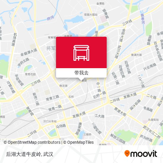 后湖大道牛皮岭地图