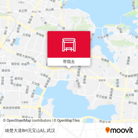 雄楚大道Brt元宝山站地图