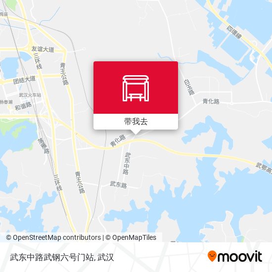 武东中路武钢六号门站地图