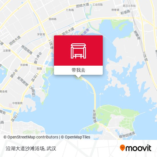 沿湖大道沙滩浴场地图