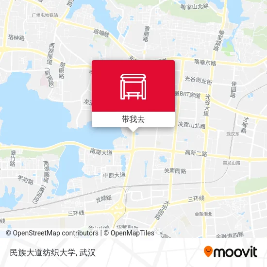 民族大道纺织大学地图