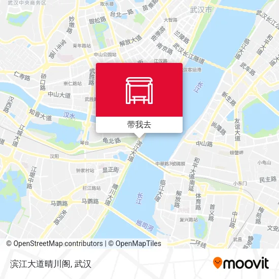 滨江大道晴川阁地图