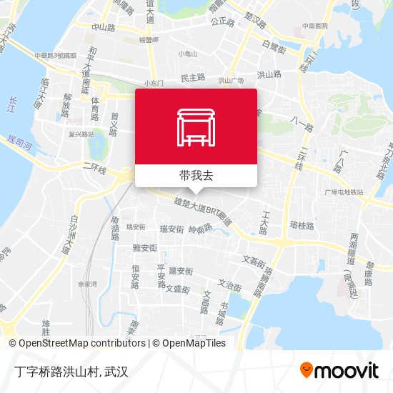 丁字桥路洪山村地图