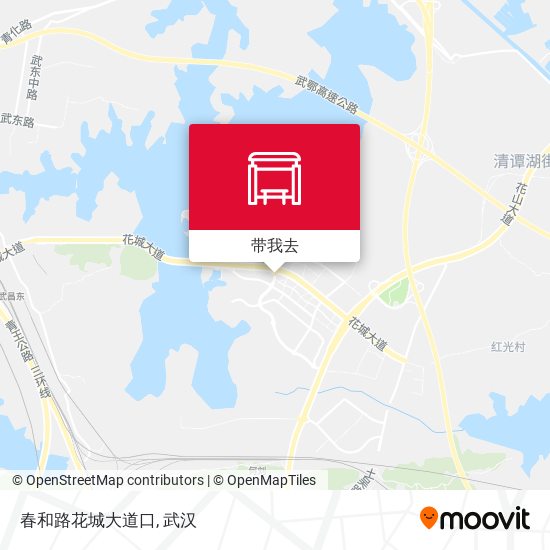 春和路花城大道口地图