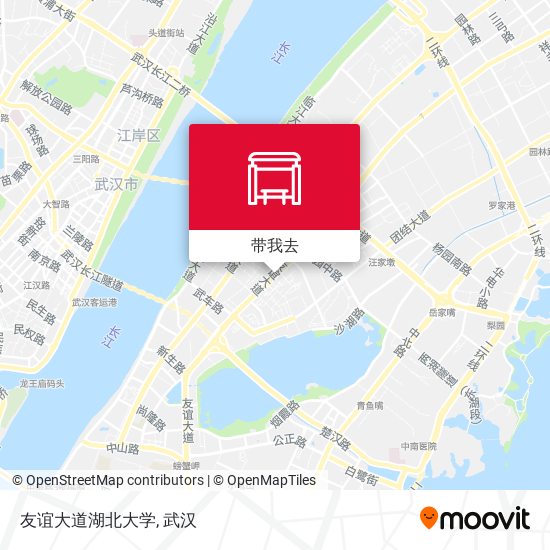 友谊大道湖北大学地图