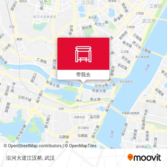沿河大道江汉桥地图
