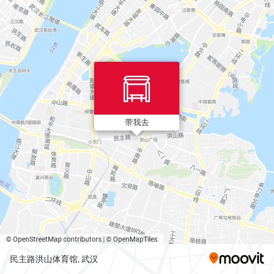 民主路洪山体育馆地图