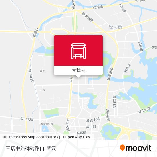 三店中路碑砖路口地图