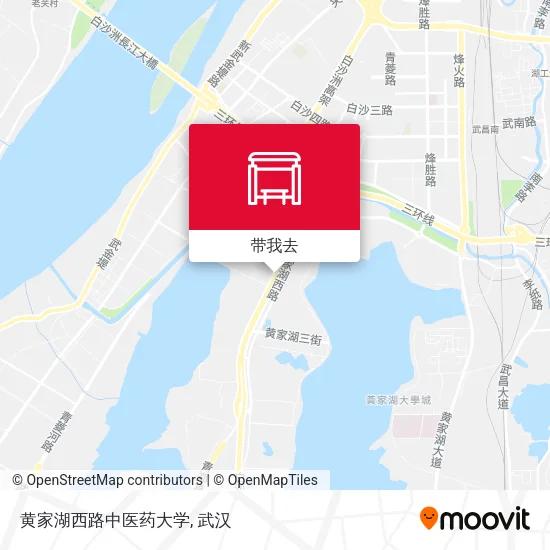 黄家湖西路中医药大学地图