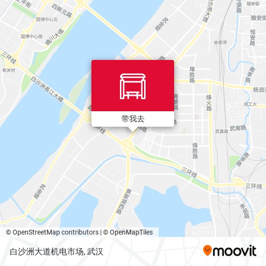 白沙洲大道机电市场地图