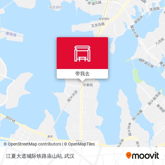 江夏大道城际铁路庙山站地图