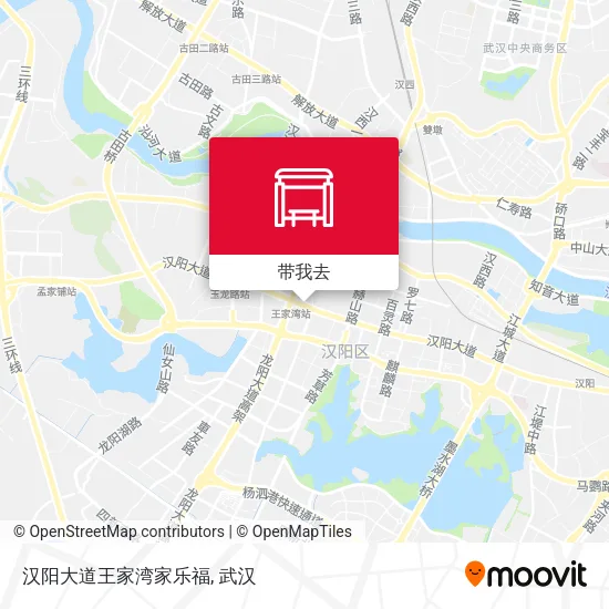 汉阳大道王家湾家乐福地图