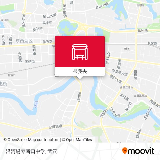 沿河堤琴断口中学地图