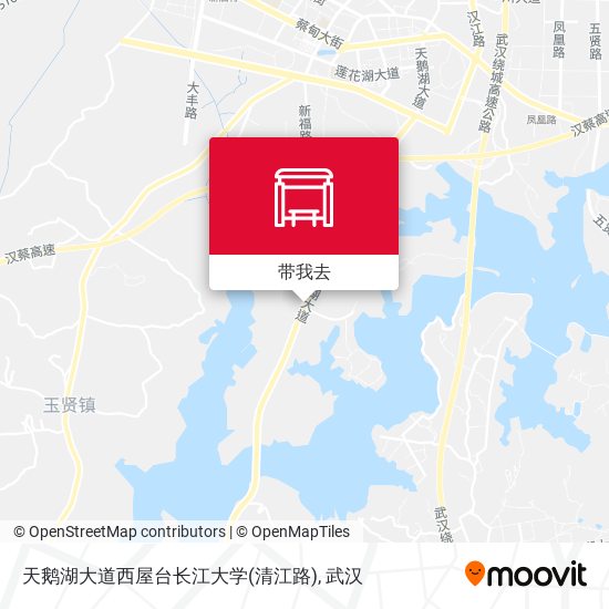 天鹅湖大道西屋台长江大学(清江路)地图