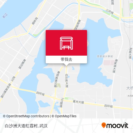 白沙洲大道红霞村地图