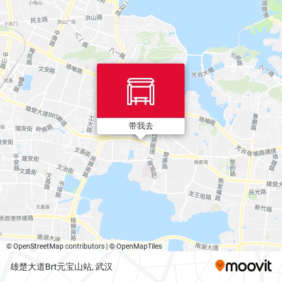 雄楚大道Brt元宝山站地图