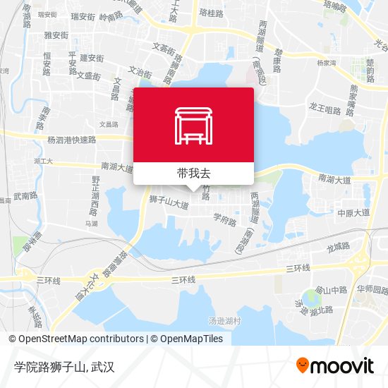 学院路狮子山地图