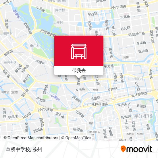 草桥中学校地图