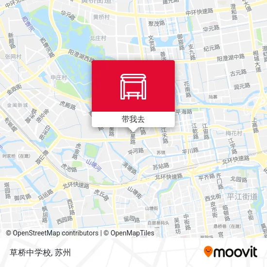 草桥中学校地图
