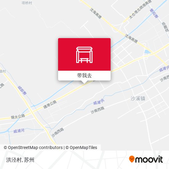 洪泾村地图