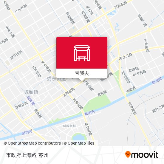 市政府上海路地图
