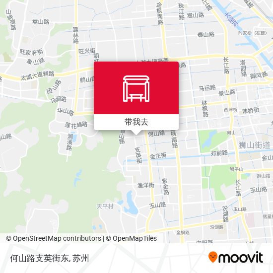 何山路支英街东地图