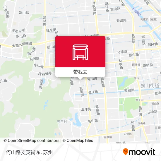 何山路支英街东地图