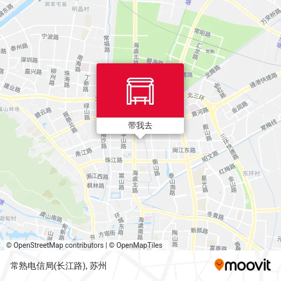 常熟电信局(长江路)地图