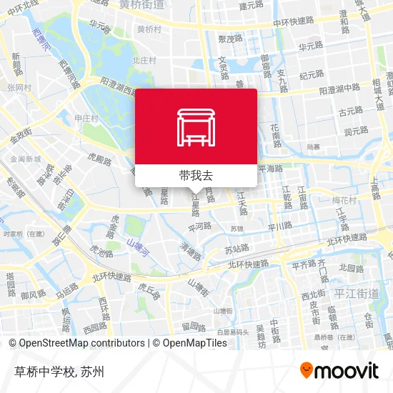 草桥中学校地图