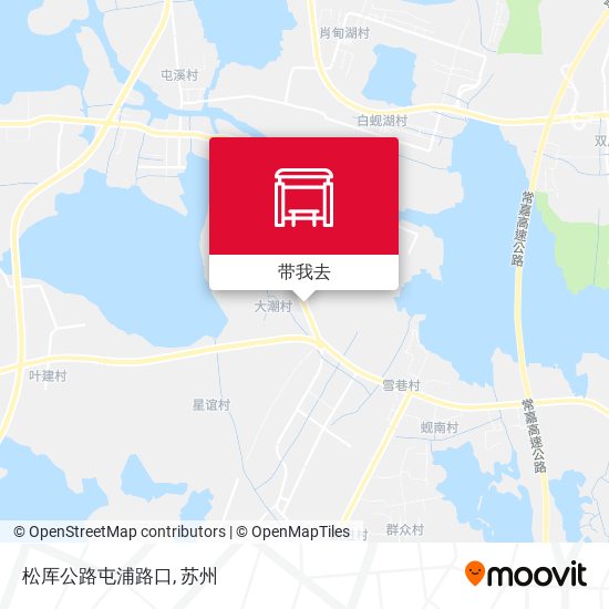 松厍公路屯浦路口地图