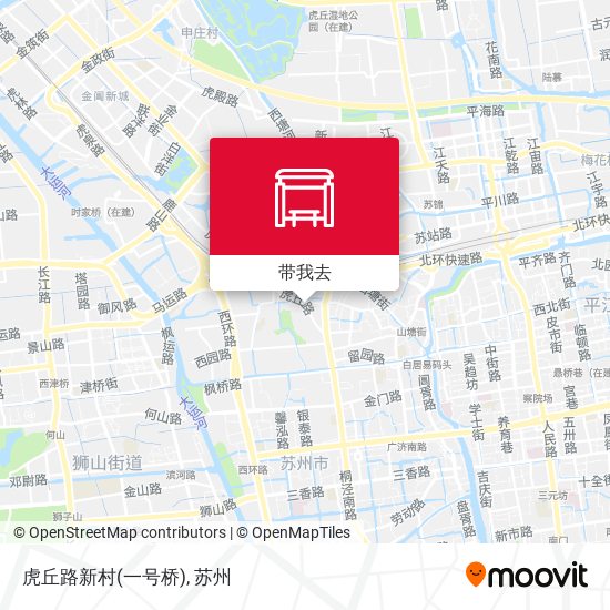 虎丘路新村(一号桥)地图