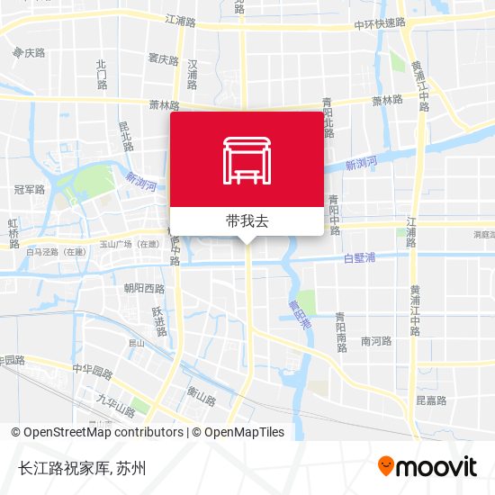 长江路祝家厍地图