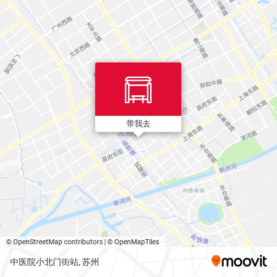 中医院小北门街站地图