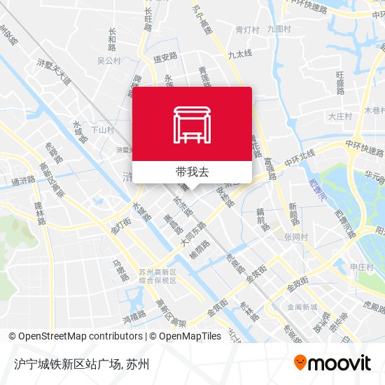 沪宁城铁新区站广场地图