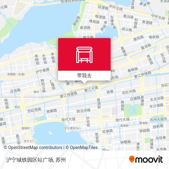 沪宁城铁园区站广场地图