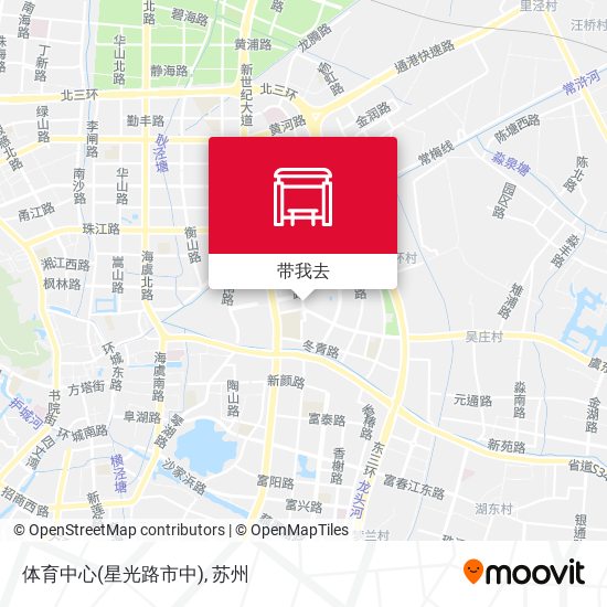体育中心(星光路市中)地图