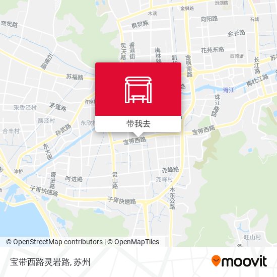 宝带西路灵岩路地图