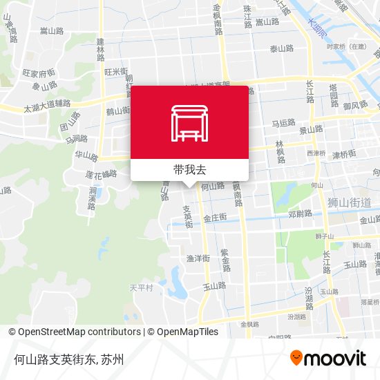 何山路支英街东地图