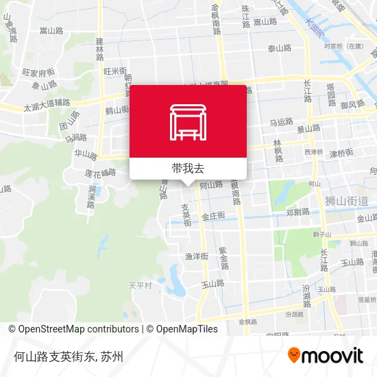 何山路支英街东地图