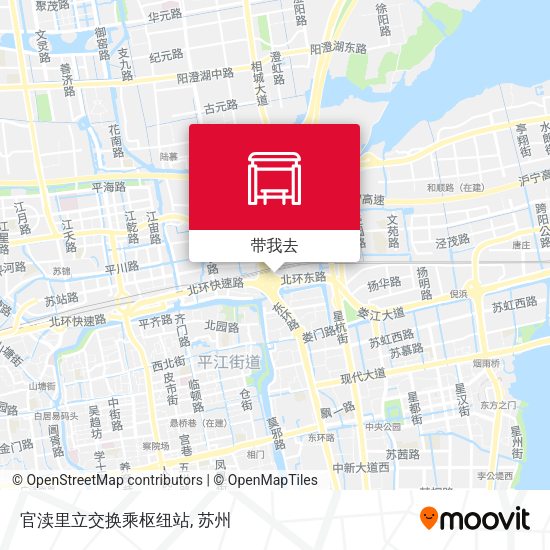 官渎里立交换乘枢纽站地图