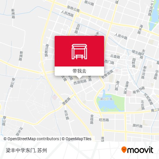 梁丰中学东门地图