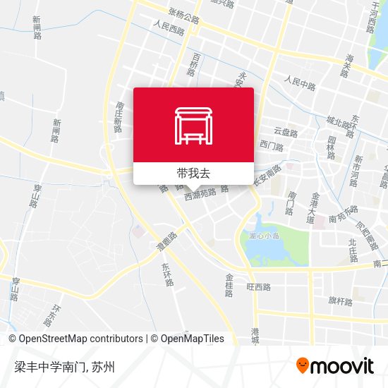 梁丰中学南门地图