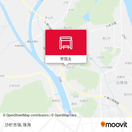 沙栏市场地图