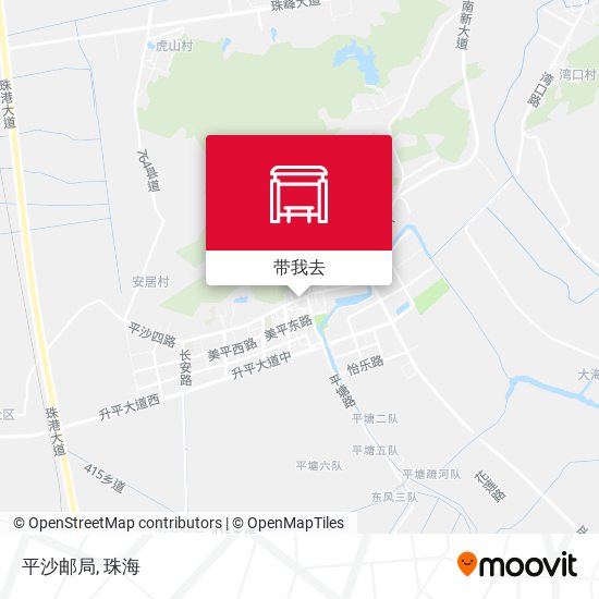 平沙邮局地图