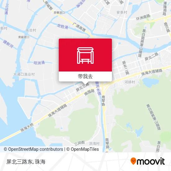 屏北三路东地图