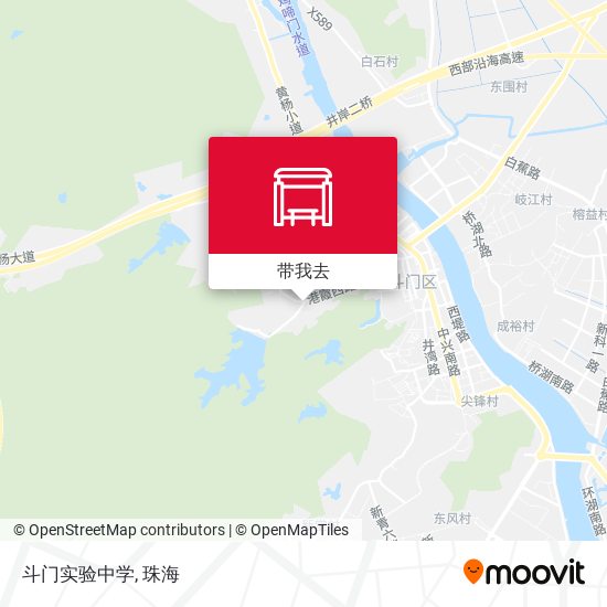 斗门实验中学地图