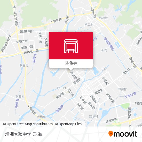 坦洲实验中学地图